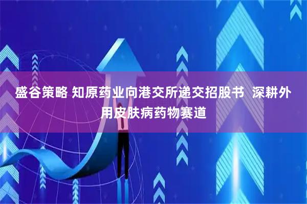 盛谷策略 知原药业向港交所递交招股书  深耕外用皮肤病药物赛道